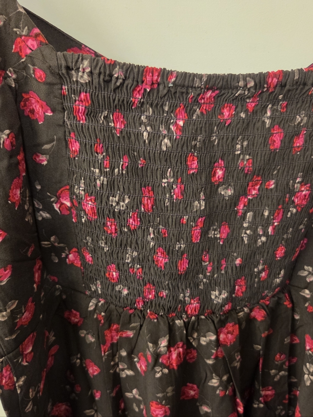 NWT - GAP Brown Floral Puff Short Sleeve Midi Dress - Size XXL - Picture 16 of 16